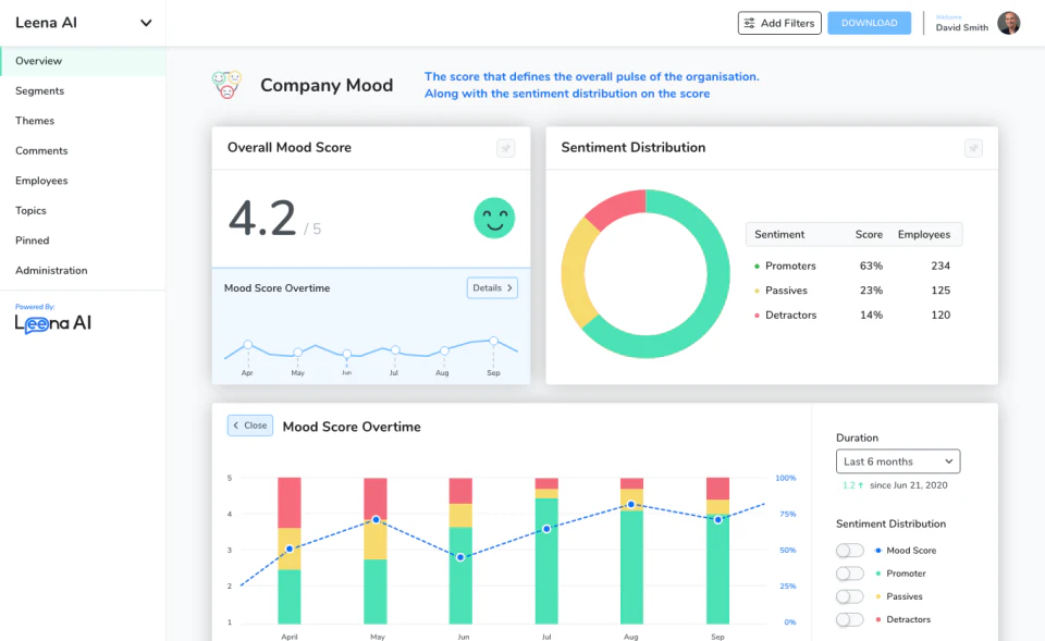 screenshot of Leena AI